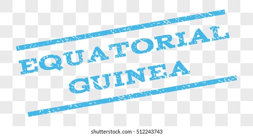 Equatorial Guinea watermark stamp. Text caption between parallel lines with grunge design style. Rubber seal stamp with unclean texture.
