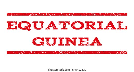 Equatorial Guinea watermark stamp. Text caption between horizontal parallel lines with grunge design style. Rubber seal stamp with dirty texture.