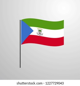 Equatorial Guinea waving Flag