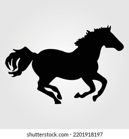 Equestrian Competitions Vector Illustration of Horse Jumping Horse Riding Silhouette