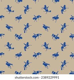 Equestrian dressage competition, seamless vector pattern