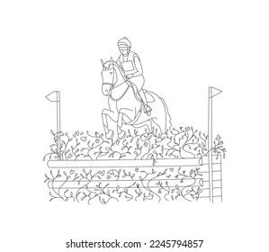 Equestrian eventing cross country athletes