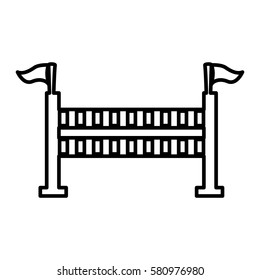 equestrian fence isolated icon