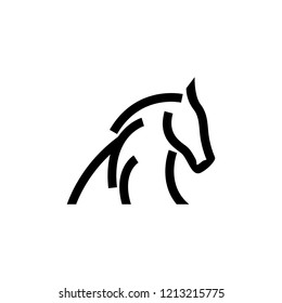 Equestrian Head Horse Logo Silhouette Vector Stock Vector (Royalty Free ...