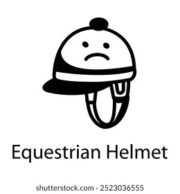 Equestrian helmet icon in line style 