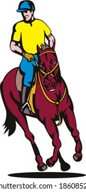 Equestrian and horse