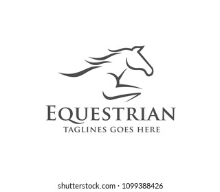 Equestrian Horse Racing Logo Template