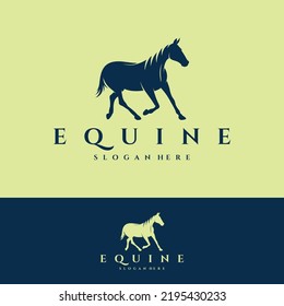equestrian Horse racing logo template