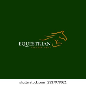 equestrian Horse racing logo template