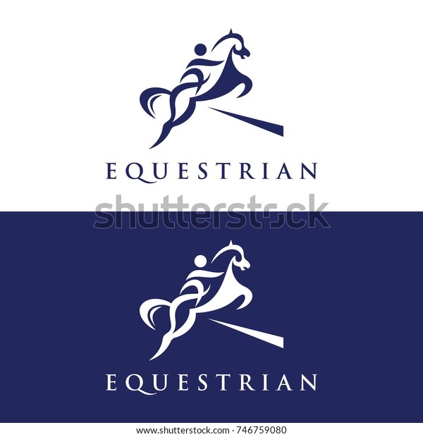 Equestrian Logo Design Stock Vector Royalty Free 746759080