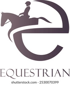 Equestrian logo,riding horse vector, coaching stallion Icon.