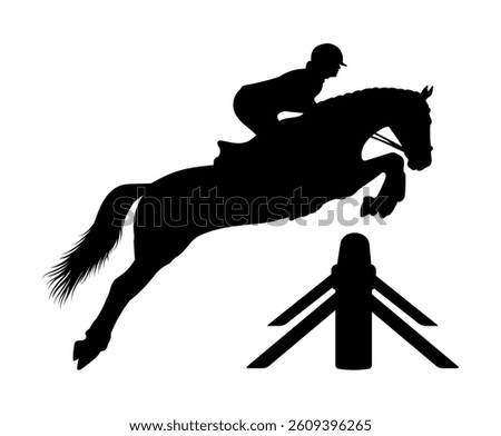 Equestrian and show jumping silhouette