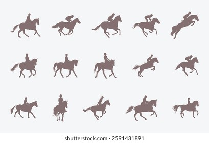 Equestrian silhouette, Horse riding silhouette, Equestrian sports silhouette, Equestrian clipart, Equestrian horse jumping silhouette.