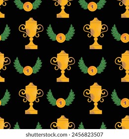 Equestrian sport gear accessories seamless pattern, stuff equipment for horse riding, Jockey rider clothing. Uniform, horseshoes, saddle, animal harness for racing competition vector illustration