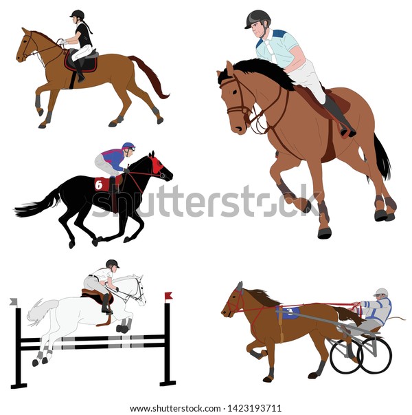 Equestrian Sports Dressagejump Showgallopharness Racing Collection ...