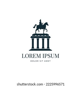 Reitsträu-Denkmal-Logo, Symbol, Zeichen, Symbol, Emblem, Vektorgrafik