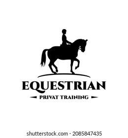 Equestrian Training Vector Logo Design Stock Vector (Royalty Free ...