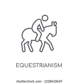 equestrianism linear icon. Modern outline equestrianism logo concept on white background from Sport collection. Suitable for use on web apps, mobile apps and print media.