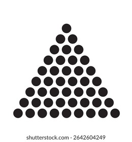 Triângulo equilátero construído a partir de pontos, ilustração vetorial isolada, eps