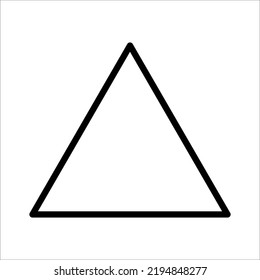 Equilateral Triangle Icon On White Background