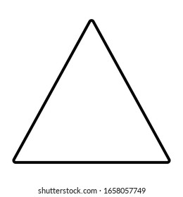 Equilateral Triangle icon.Only chlorinated bleaches are allowed sticker style icon. Simple thin line, outline, glyph, flat vector of wash icons for ui and ux, website or mobile application