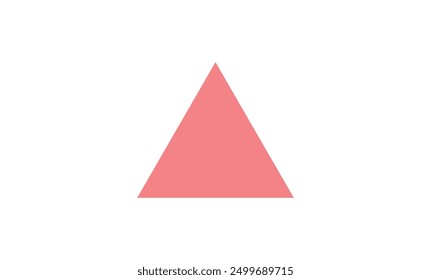 Triángulo equilátero en matemáticas. Icono de Vector de línea de triángulo de flecha hacia arriba.