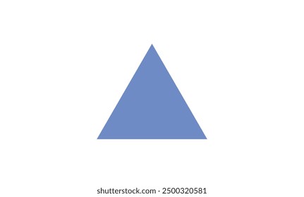 Equilateral triangle in mathematics. Up arrow triangle line vector icon.