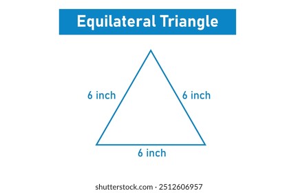Equilateral triangle in mathematics. Up arrow triangle line vector icon.