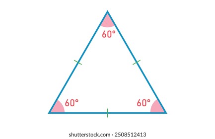 Equilateral Triangle Shape in Mathematics.