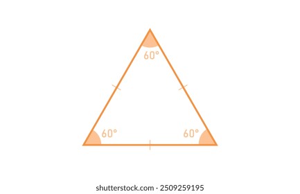 Equilateral Triangle Shape in Mathematics.