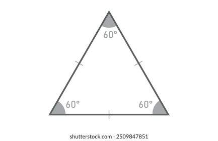 Equilateral Triangle Shape in Mathematics.