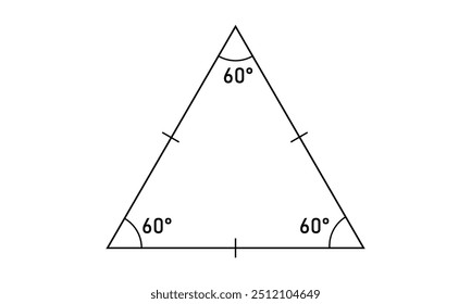 Equilateral Triangle Shape in Mathematics.