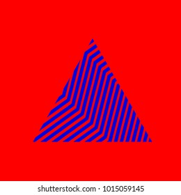 Equilateral Triangle Slanted Lines Dynamic Blue Stock Vector (Royalty ...