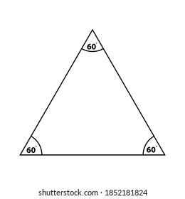 Equilateral triangles on a white background