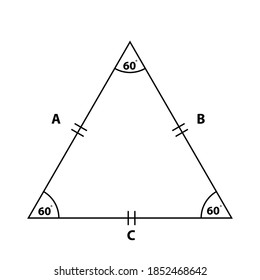 Equilateral Triangles On White Background Stock Vector (Royalty Free ...