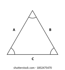 Equilateral Triangles On White Background Stock Vector (Royalty Free ...