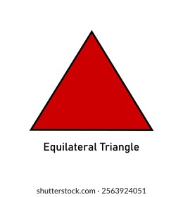 Equilateral Triangles on white background vector