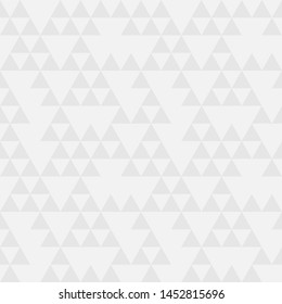 Equilateral triangles with spaces. White seamless modern background. Vector illustration.