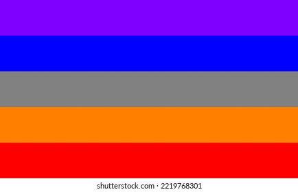 Equilibriogender flag vector illustration. Is a gender where one is balanced between two or more genders at the same time. Similar to augender, genderkrieg, plugender, and plurigender. LGBTA+ pride.