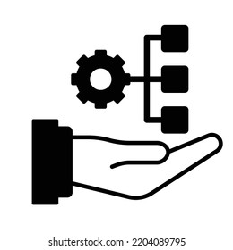 Equilibrium Black Glyph Vector Icon which can easily modify or edit

