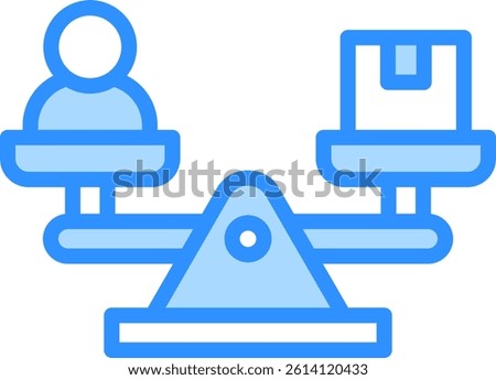 Equilibrium Icon Blue Color Vector Illustration
