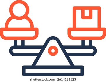 Equilibrium Icon Color Line Vector Illustration