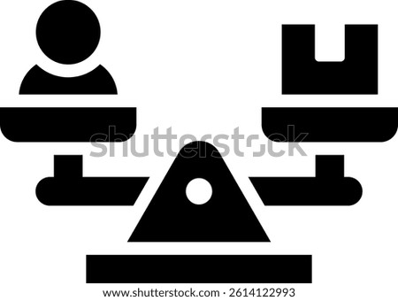 Equilibrium Icon Glyph Vector Illustration