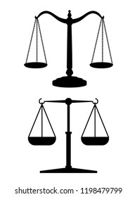 Equilibrium Scales Standing Balance Judicial Scales Stock Vector ...