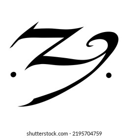 Equilibrium sign. Runic symbol isolated on a white background