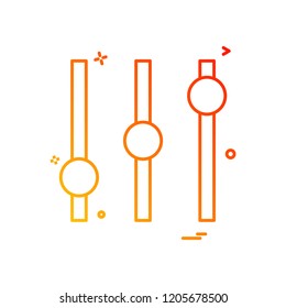 Equilizer icon design vector