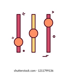 Equilizer icon design vector