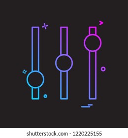 Equilizer icon design vector