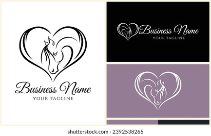 equine head horse logo template