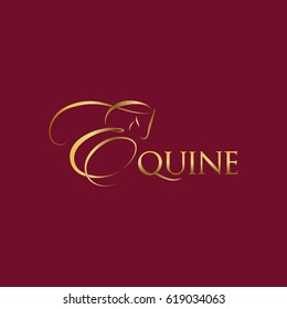 Equine logo vector illustration